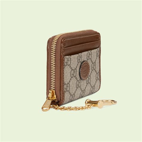 gucci wallet with keyring|Gucci coin pouch keychain.